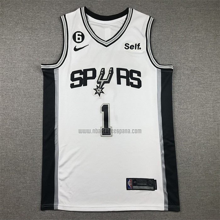 Camiseta San Antonio Spurs Victor Wembanyama NO 1 Association 2022-23 Blanco